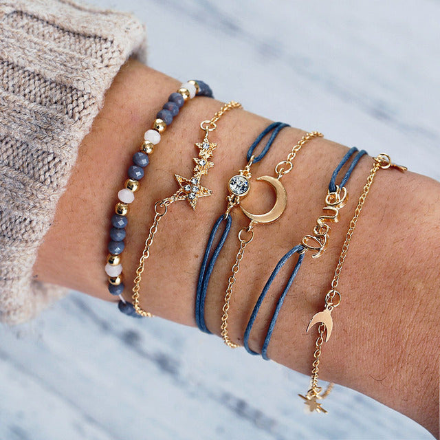 Alora – Stylish Set of Bracelets in Lime Color