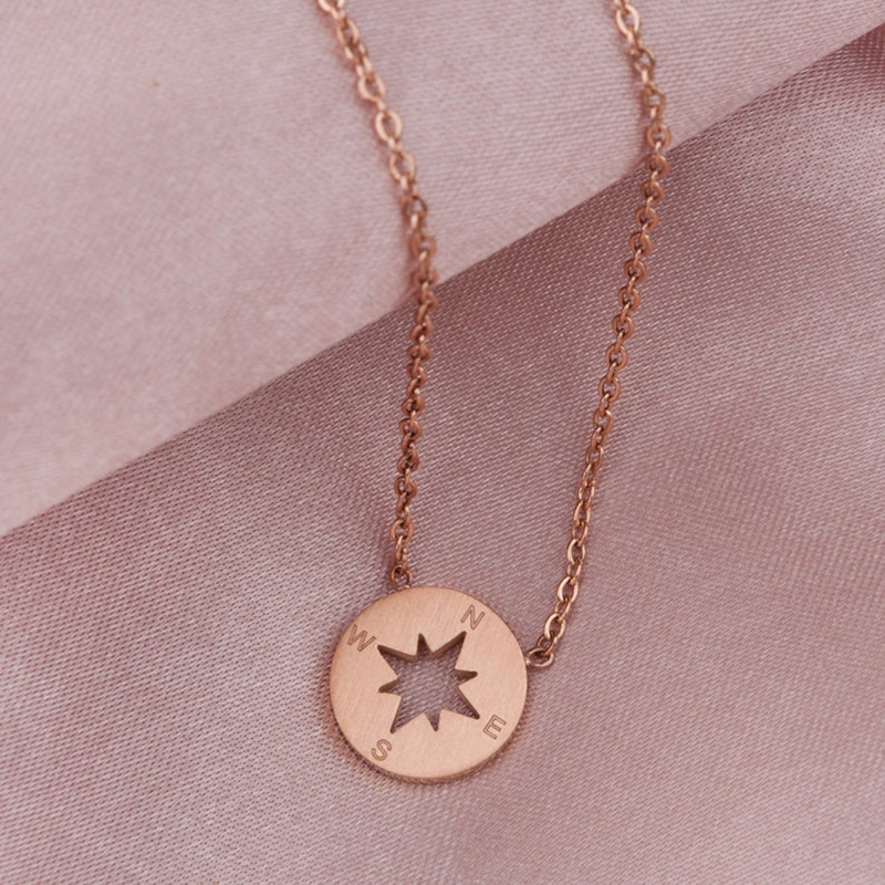 Round Compass - Pendant Necklace