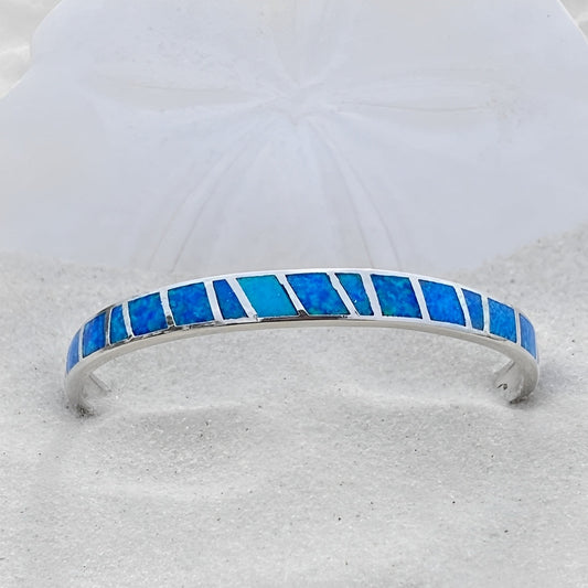 Ocean – Bracelet made of Blue Opal and Silver