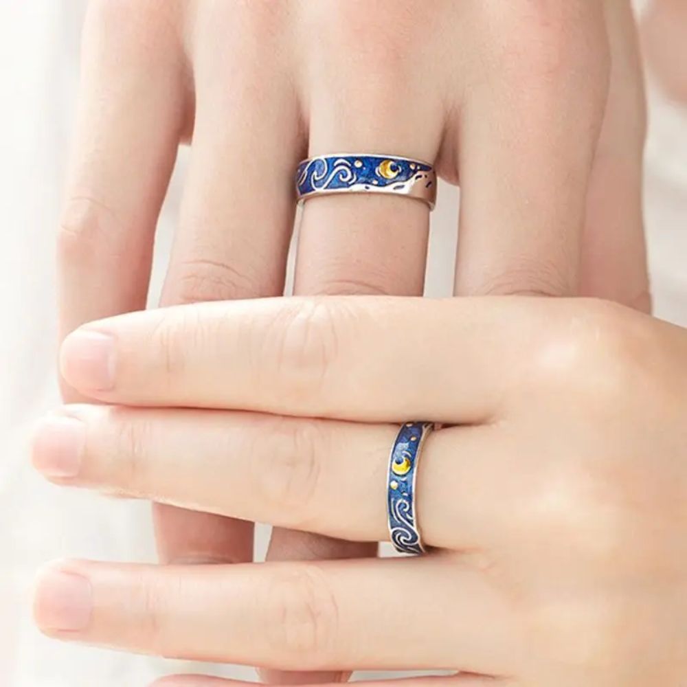 Women's Adjustable Starry Sky Ring - Pair