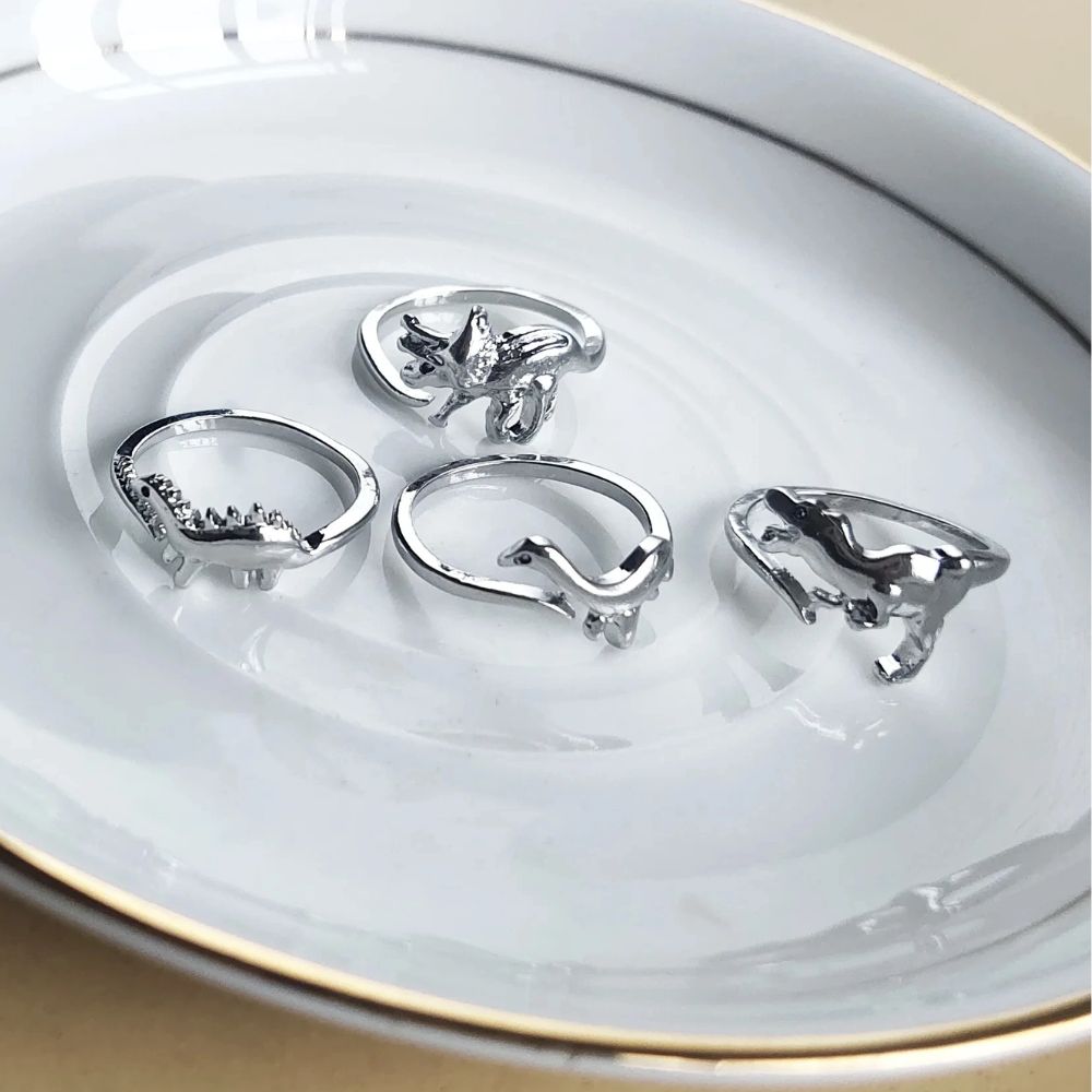 Adjustable Dinosaur Ring with Open Design