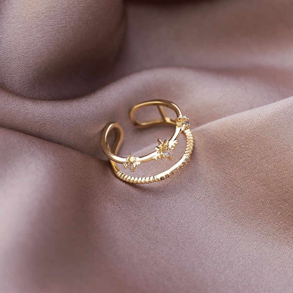 Women Adjustable Star Rings