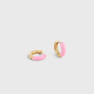 Women’s Ear Studs in 2-Piece Set with Colored Accents and Compact Shape