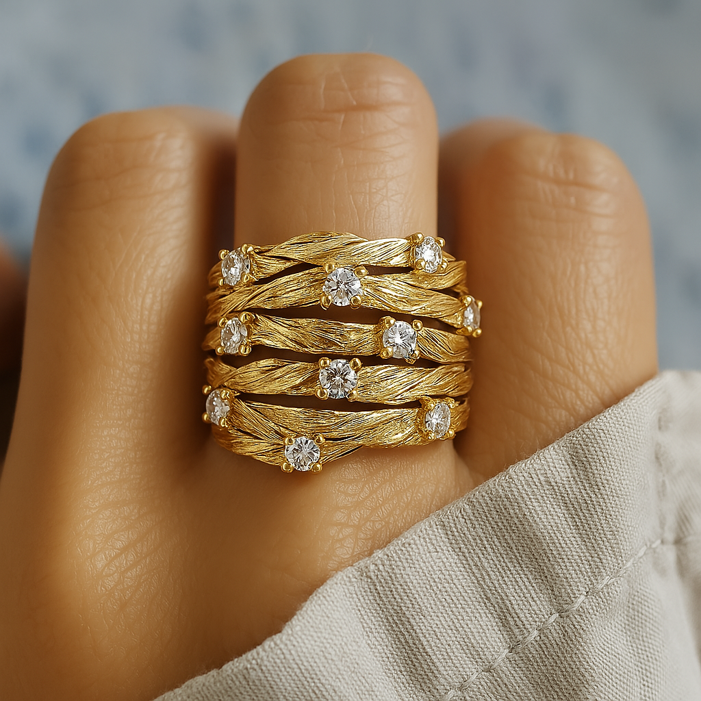 Marisse – Vintage-inspired ring in gold with fine shine