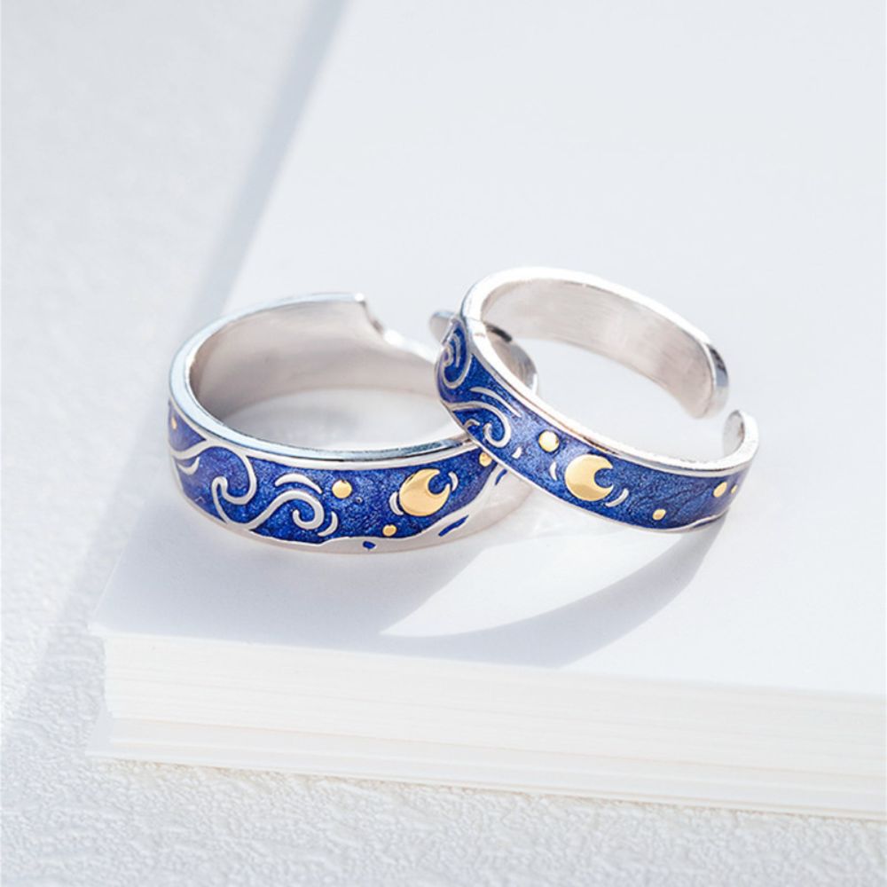 Women's Adjustable Starry Sky Ring - Pair