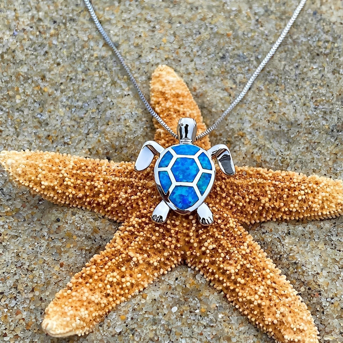 Kailea – Jewelry Set Turtle Made of Opal and Silver (Necklace + Earrings)