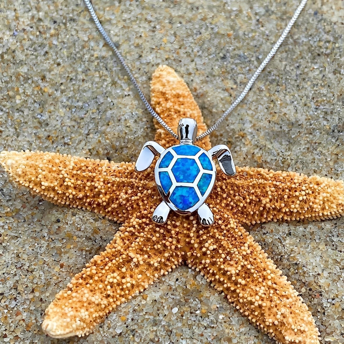 Kailea – Jewelry Set Turtle Made of Opal and Silver (Necklace + Earrings)
