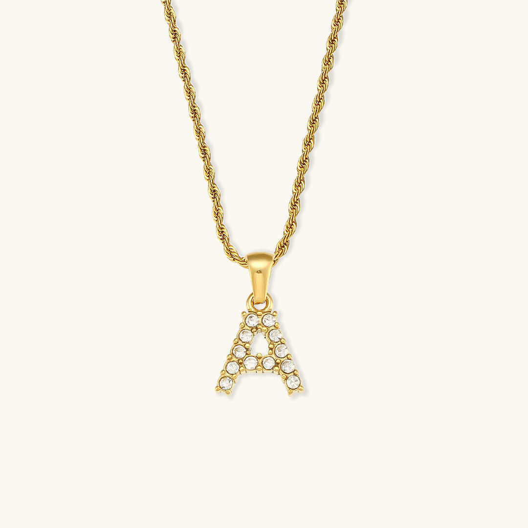 Maeve - Necklace with diamonds and letter initials