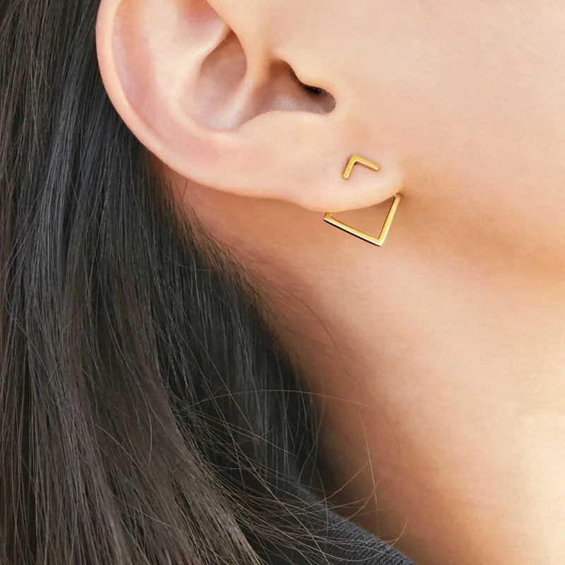 Connecting Rhombus - Simple Geometric Earrings