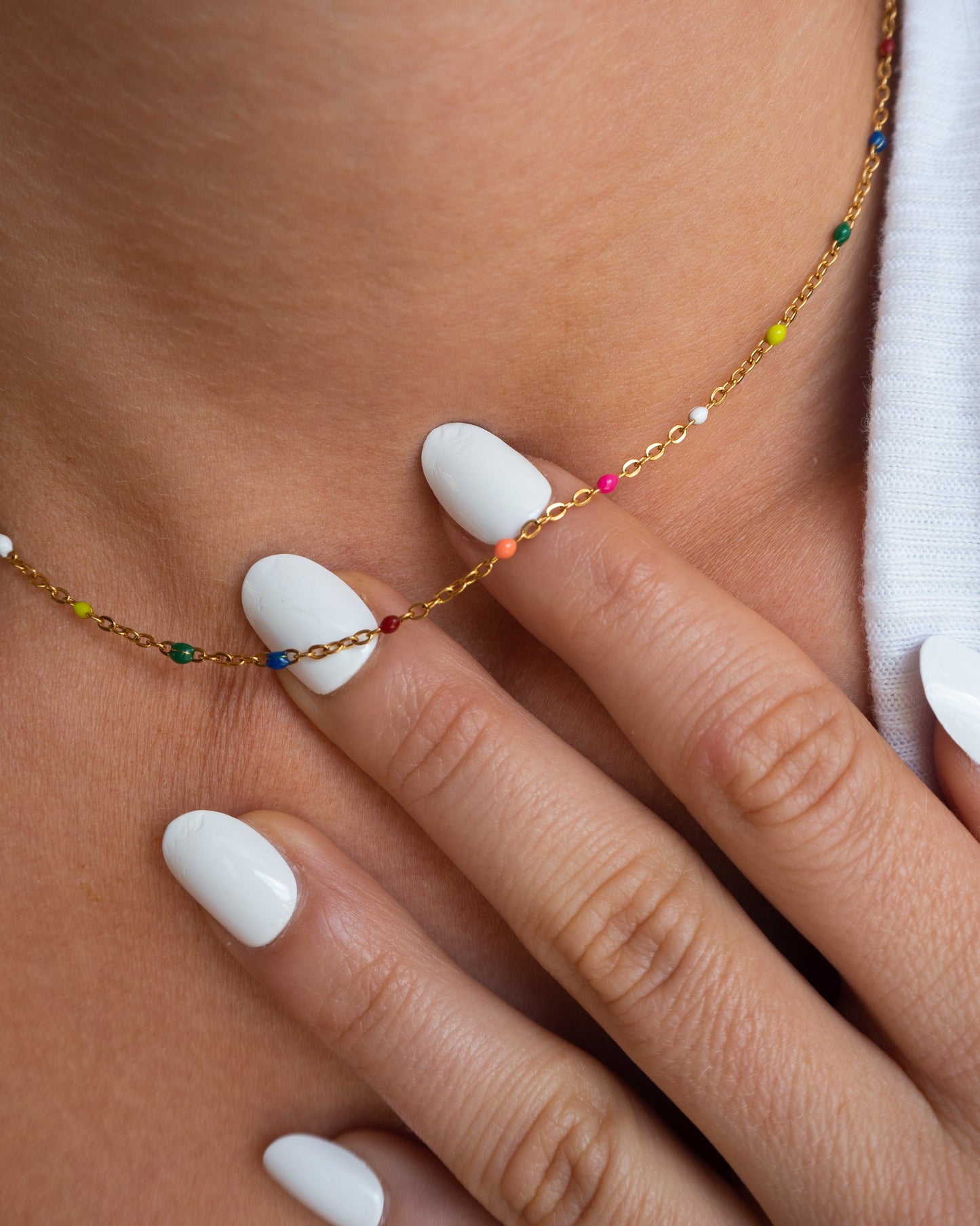 Alba - Collar in Rainbow and Gold