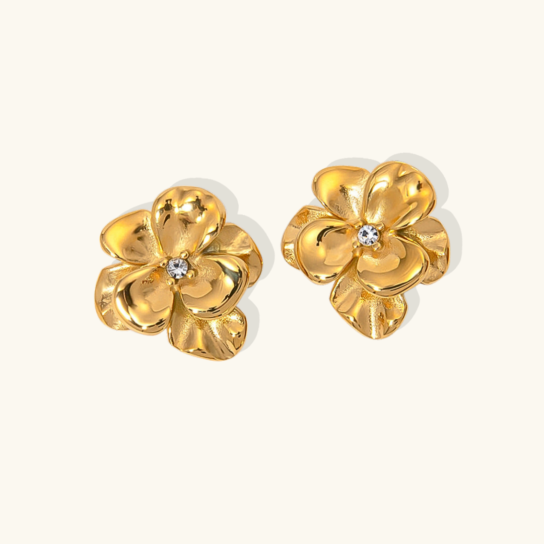 Women's Flower Earrings with Multilayer Flower Design