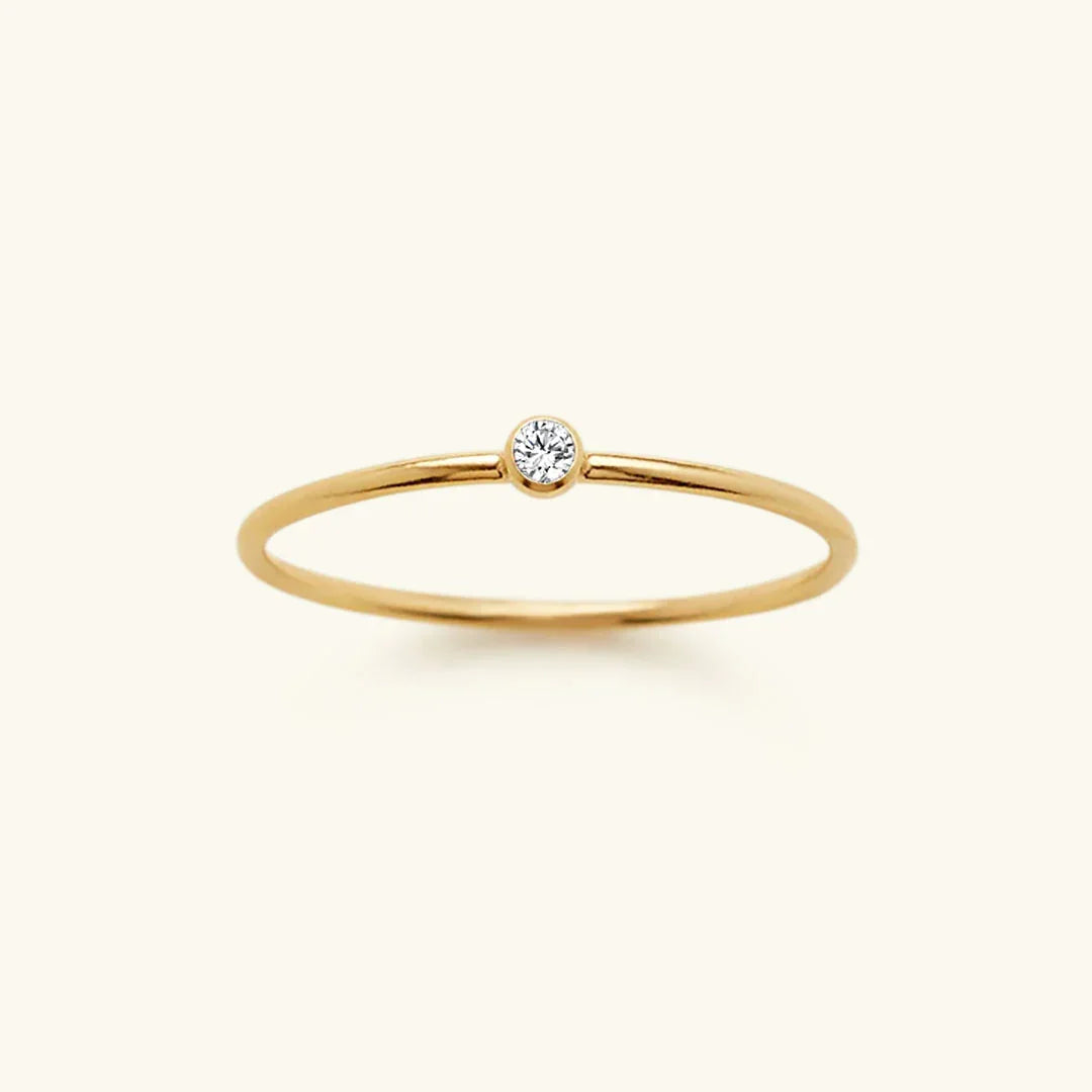 Women's Stacking Ring with Optional Birthstone