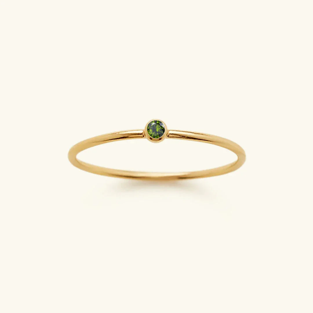 Women's Stacking Ring with Optional Birthstone
