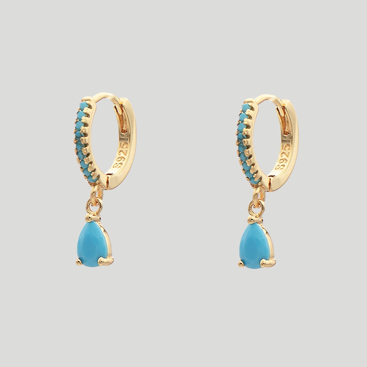 Aurora – Huggies with gemstones