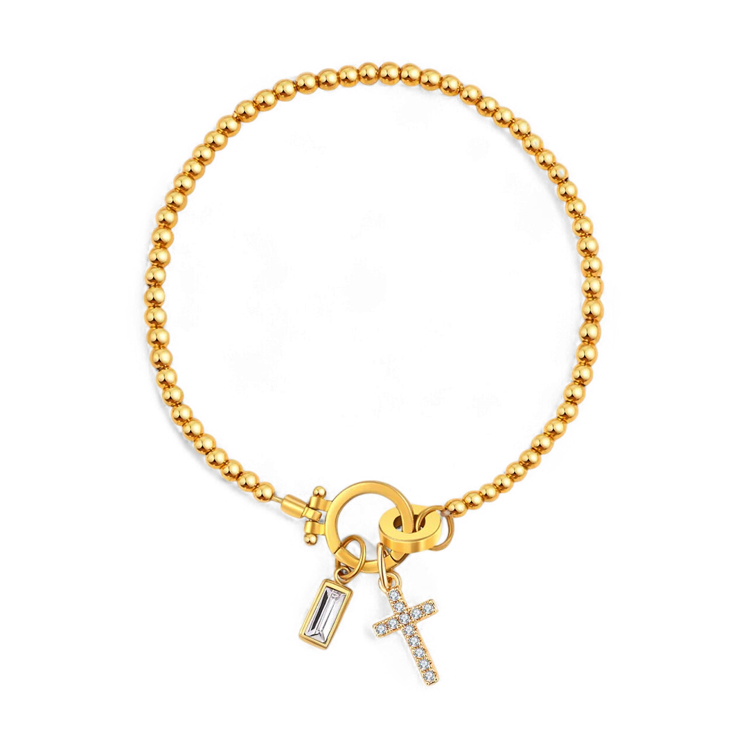 Eli – Decorative Bracelet with Cross Pendant