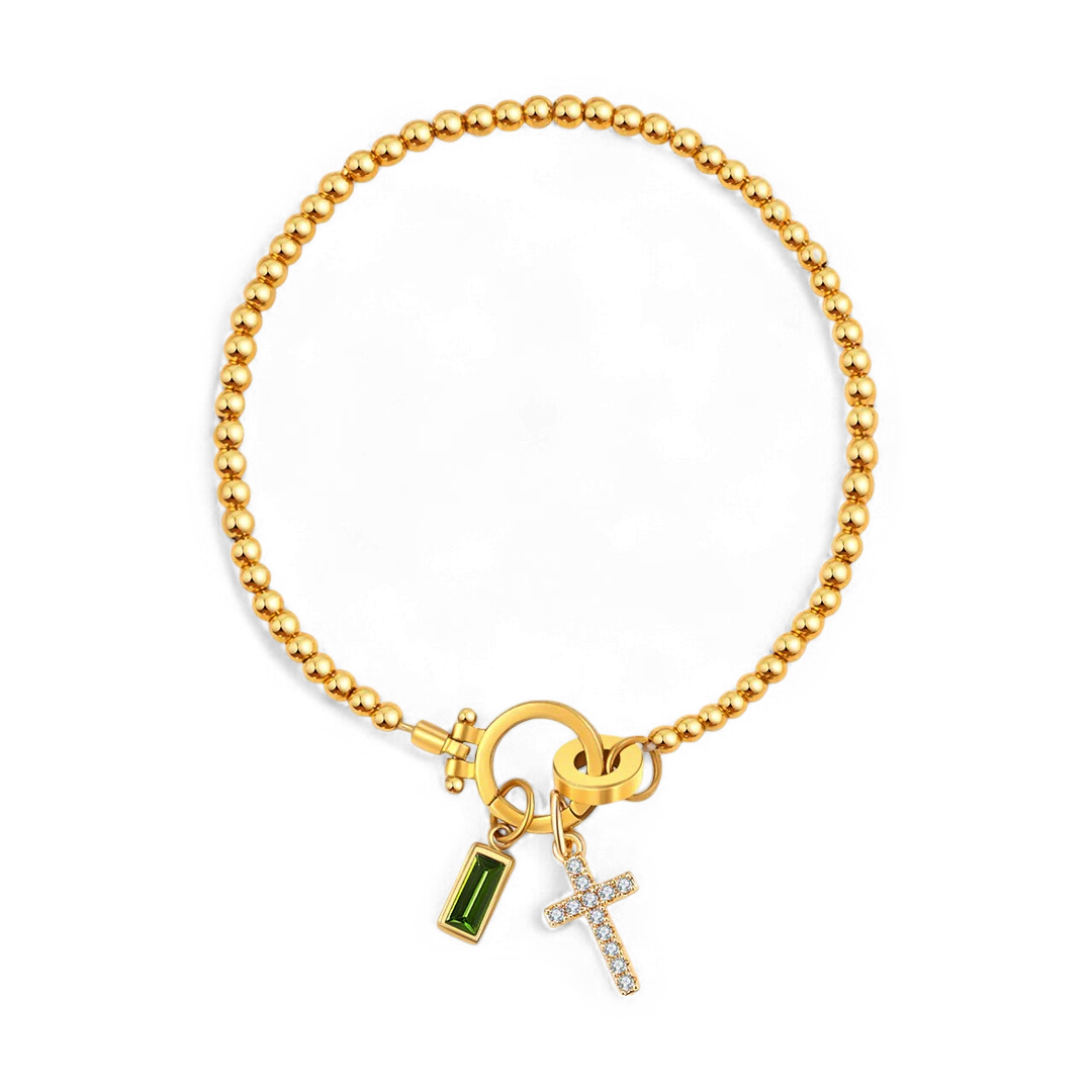 Eli – Decorative Bracelet with Cross Pendant