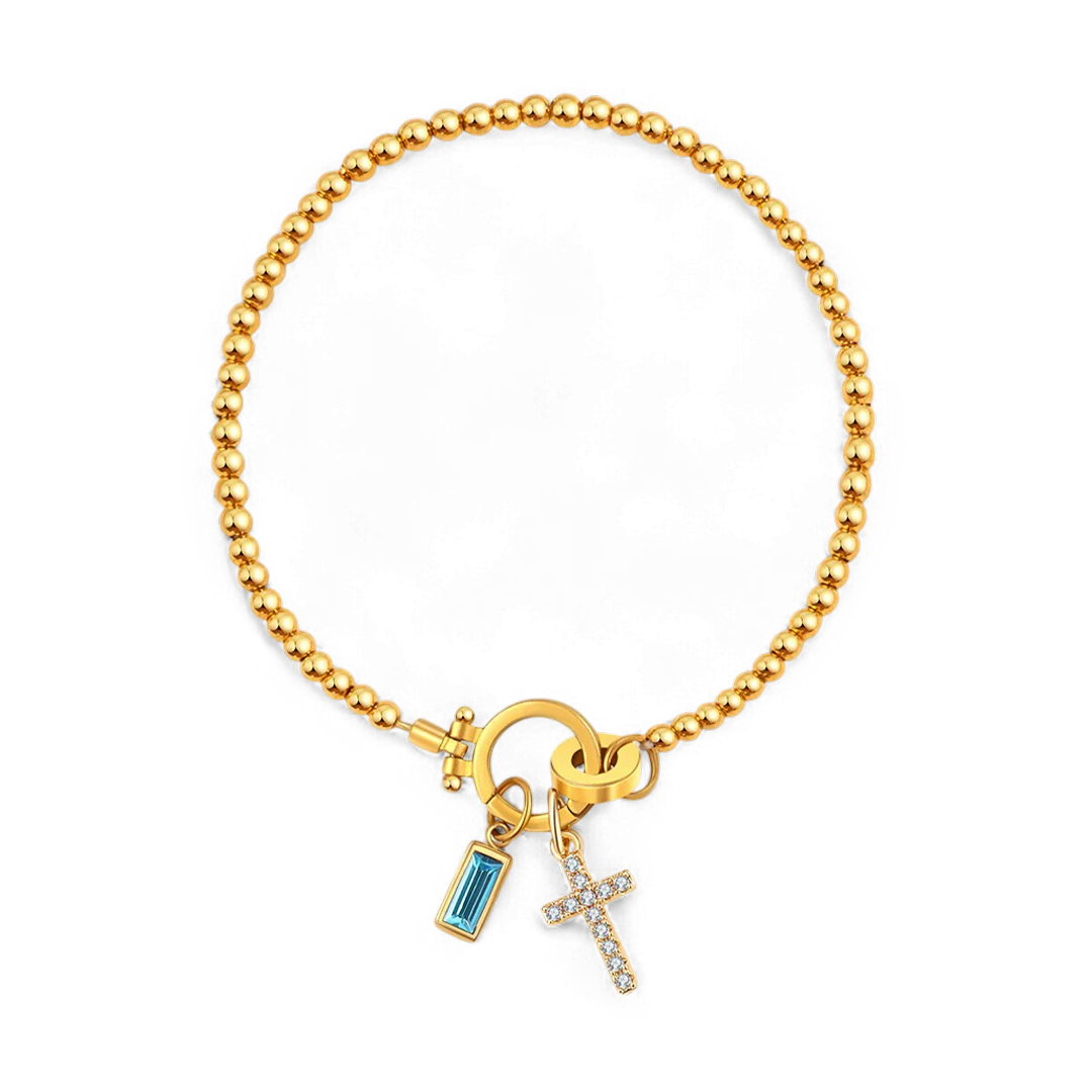 Eli – Decorative Bracelet with Cross Pendant