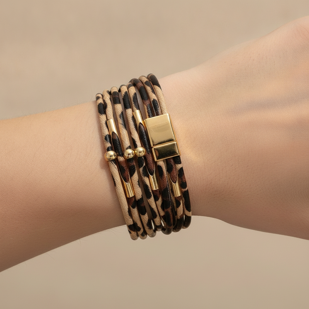 Margaux – Elegant Leopard Bracelet