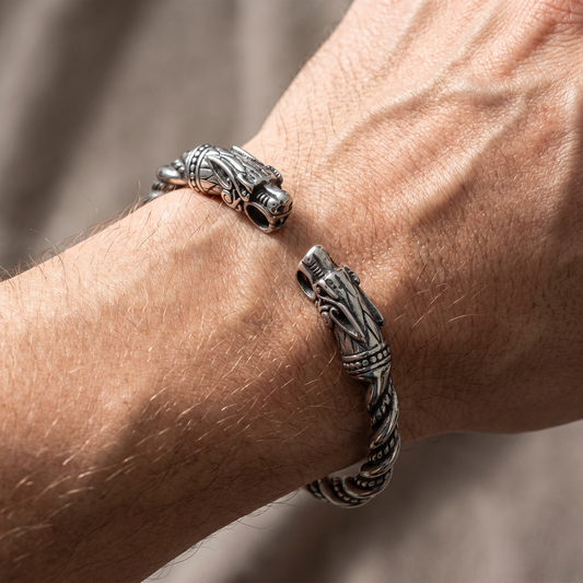 Bjorn – Forged Viking Torque Bracelet
