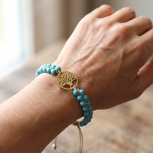 Nahla – Bracelet Tree of Life made of Turquoise Stone Handmade