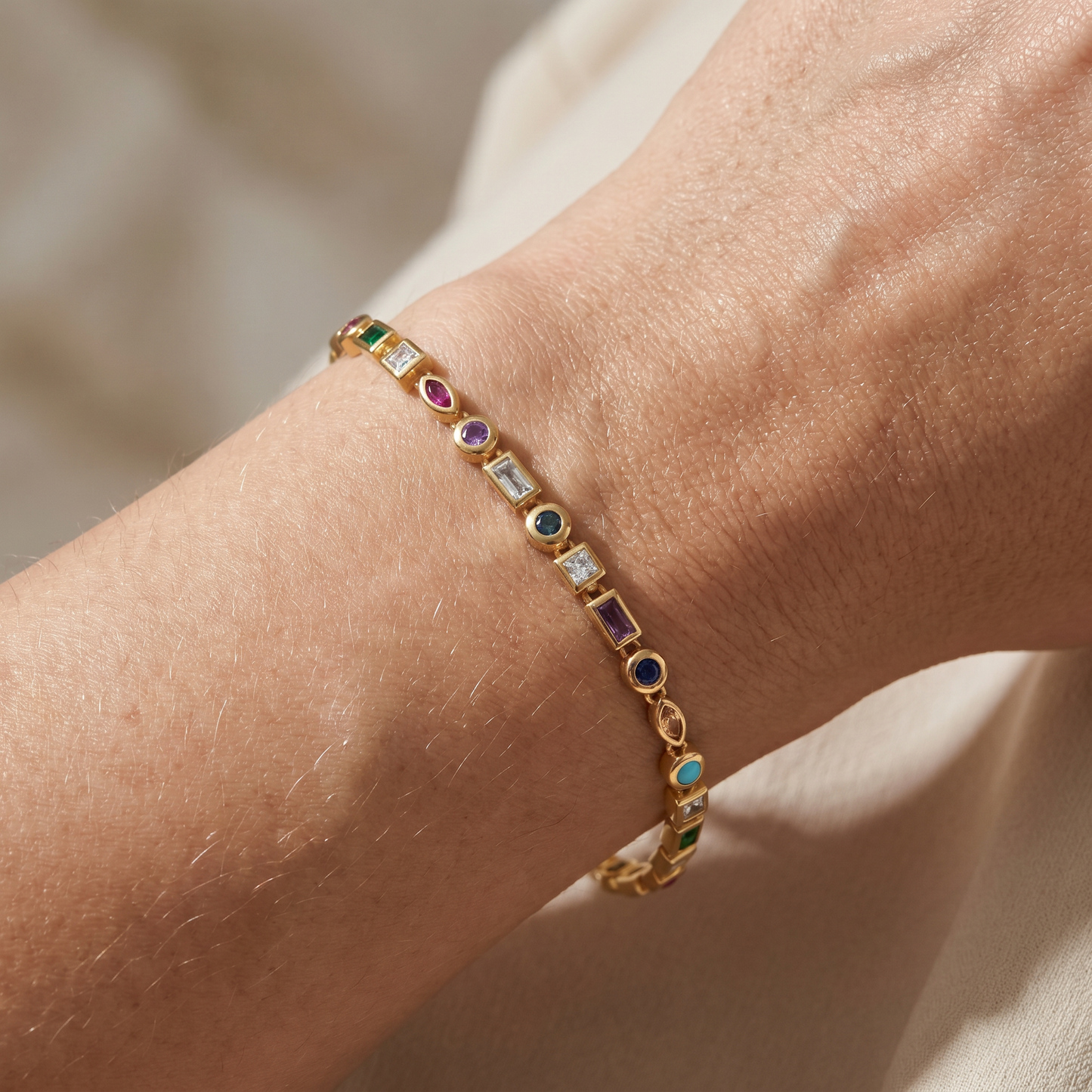 Nozomi – Colorful Bracelet made of Crystals