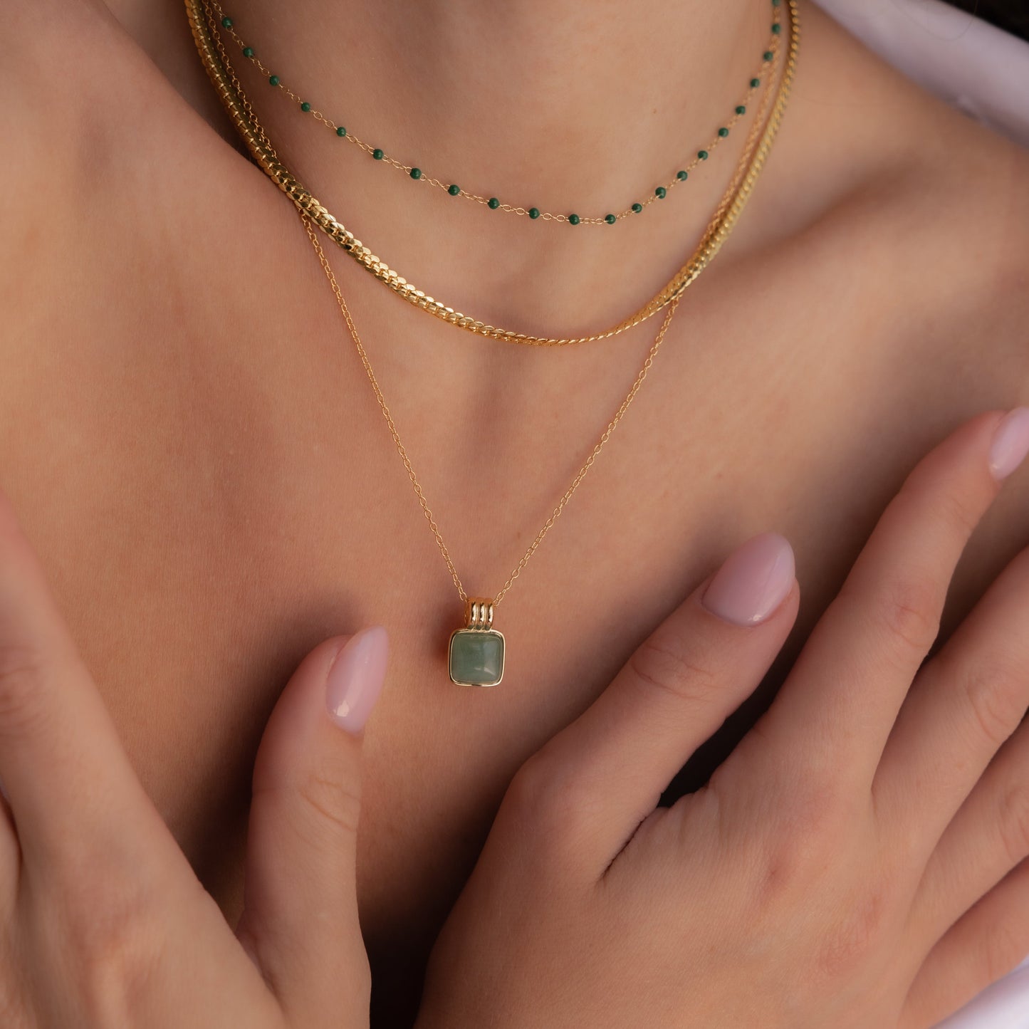 Jade Pendant Necklace - Shiny Jade Necklace