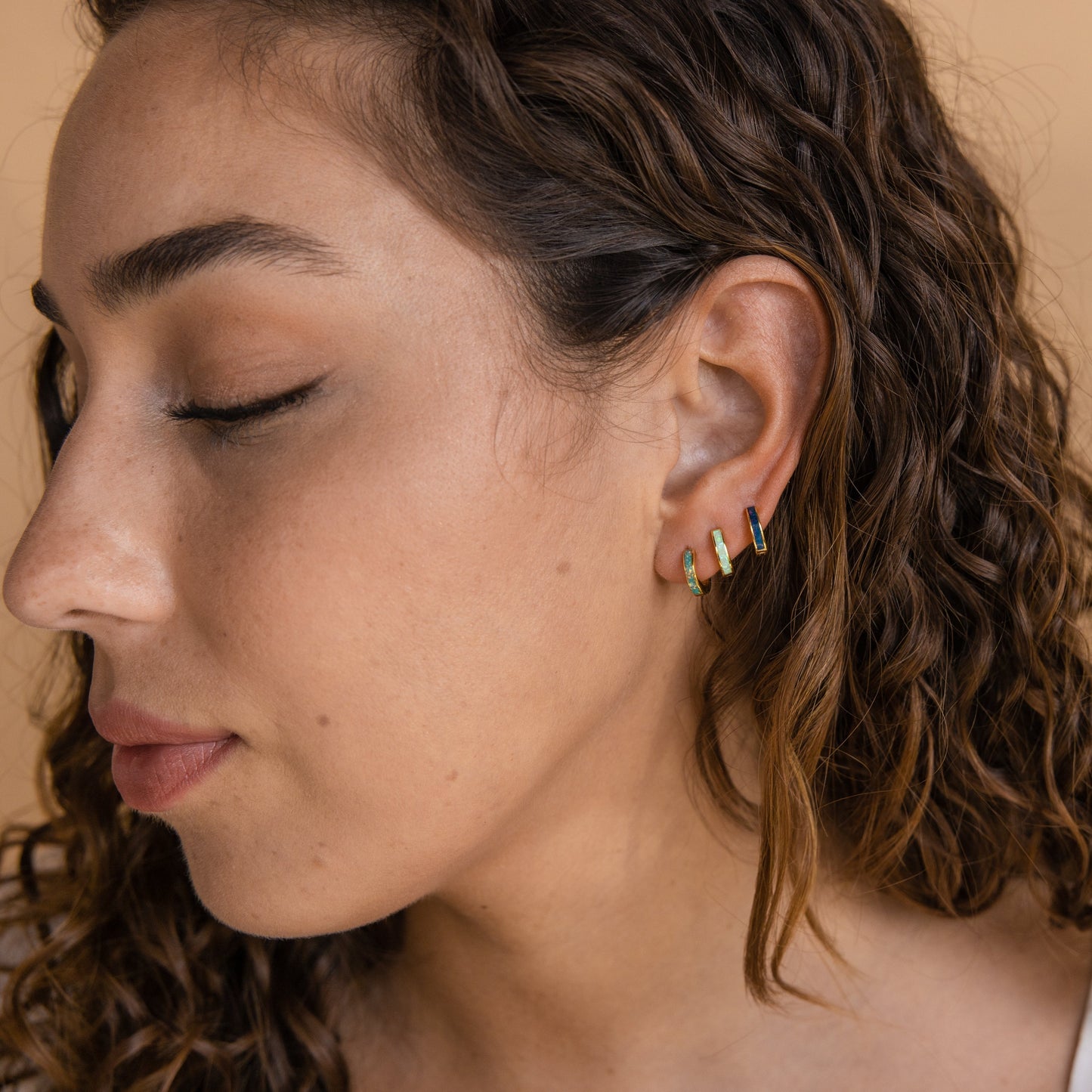 Opal Inlay Rings - Opal Ear Jewelry