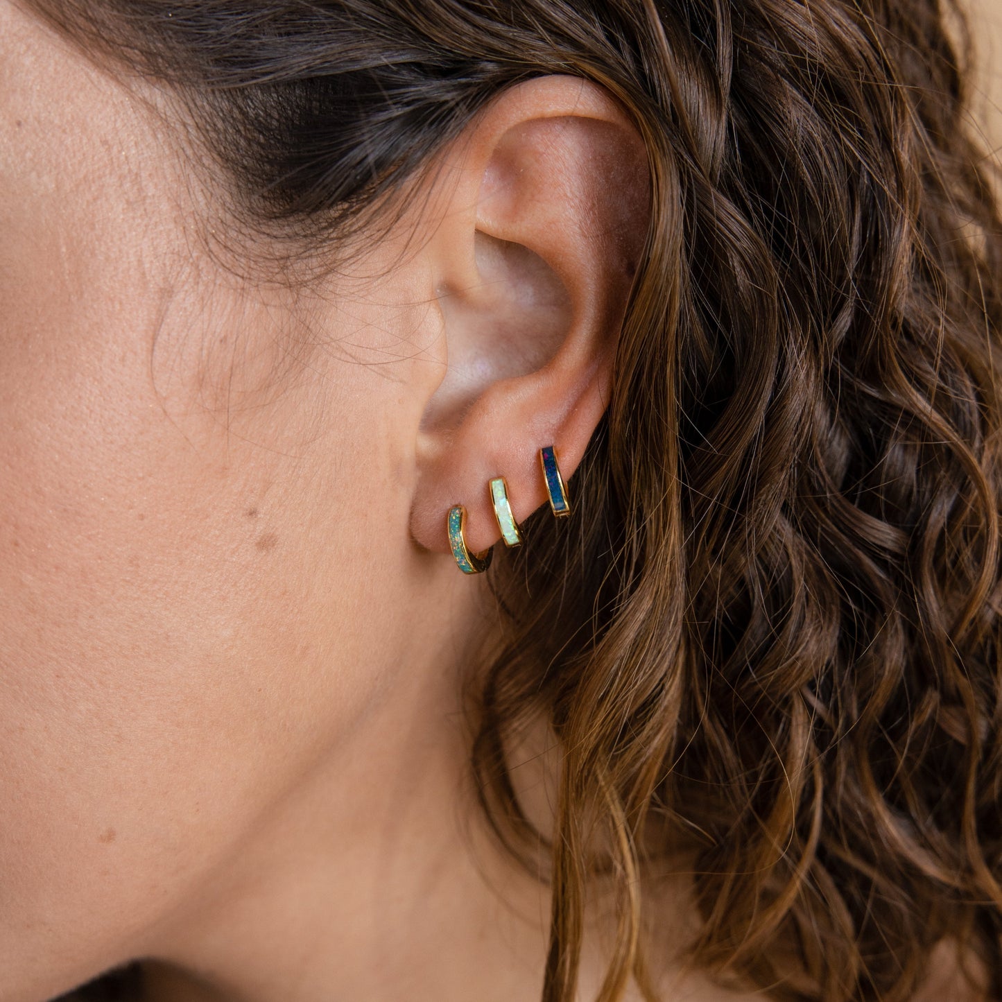 Opal Inlay Rings - Opal Ear Jewelry