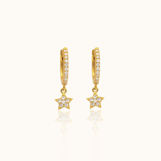 Vanna - CZ Star Hoops