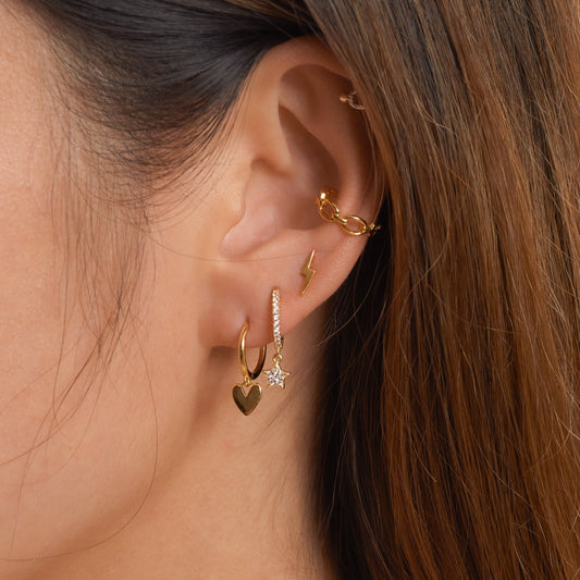 Kalpana - Heart-shaped hoops