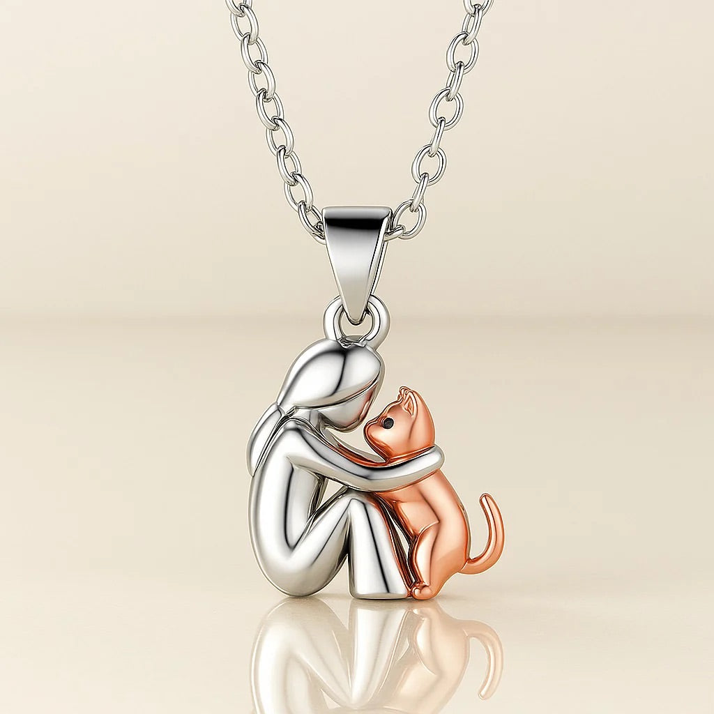 Mignon – Necklace with intertwined cat pendant