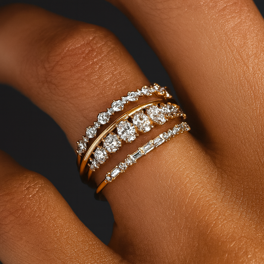 Elise – Vintage Zircon Ring Set