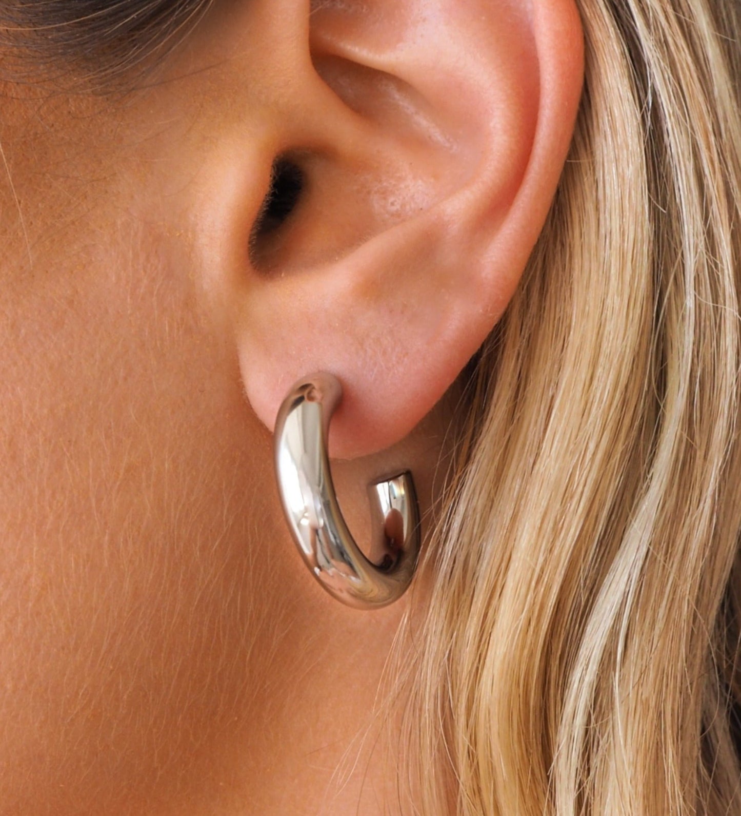 Airy, Massive Silver Hoop Earrings