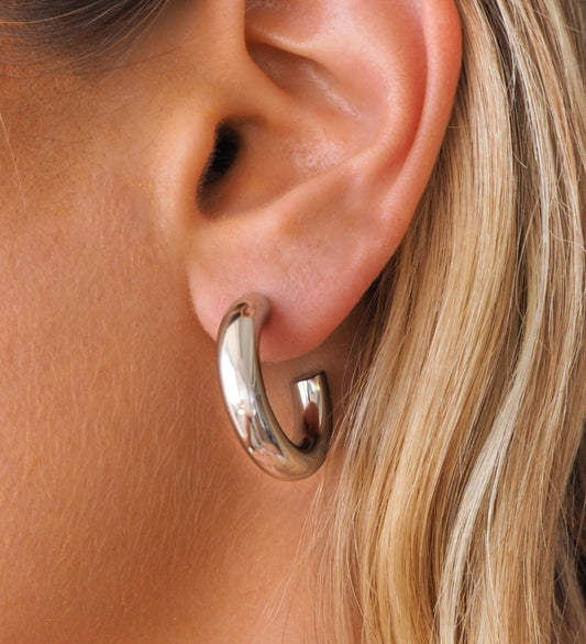 Airy, Massive Silver Hoop Earrings