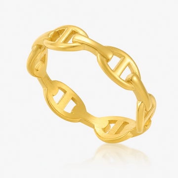 Women’s Link Ring with Oval Chain Links and Open Design
