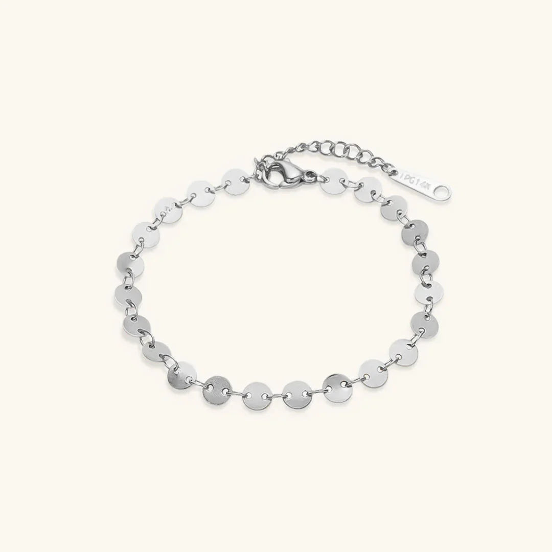 Women's Chain Bracelet with Round Link Design and Extension Chain