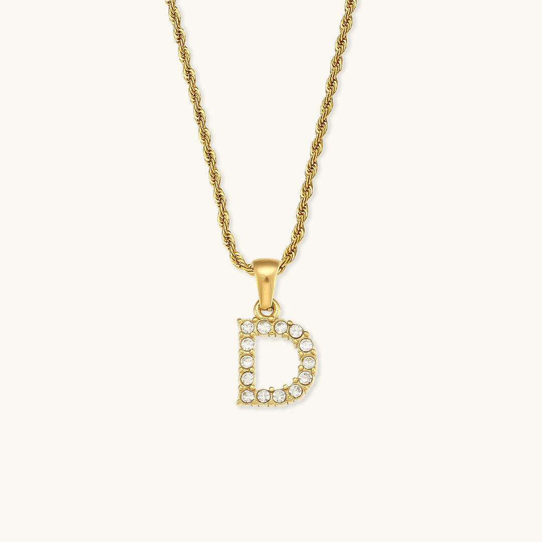 Maeve - Necklace with diamonds and letter initials