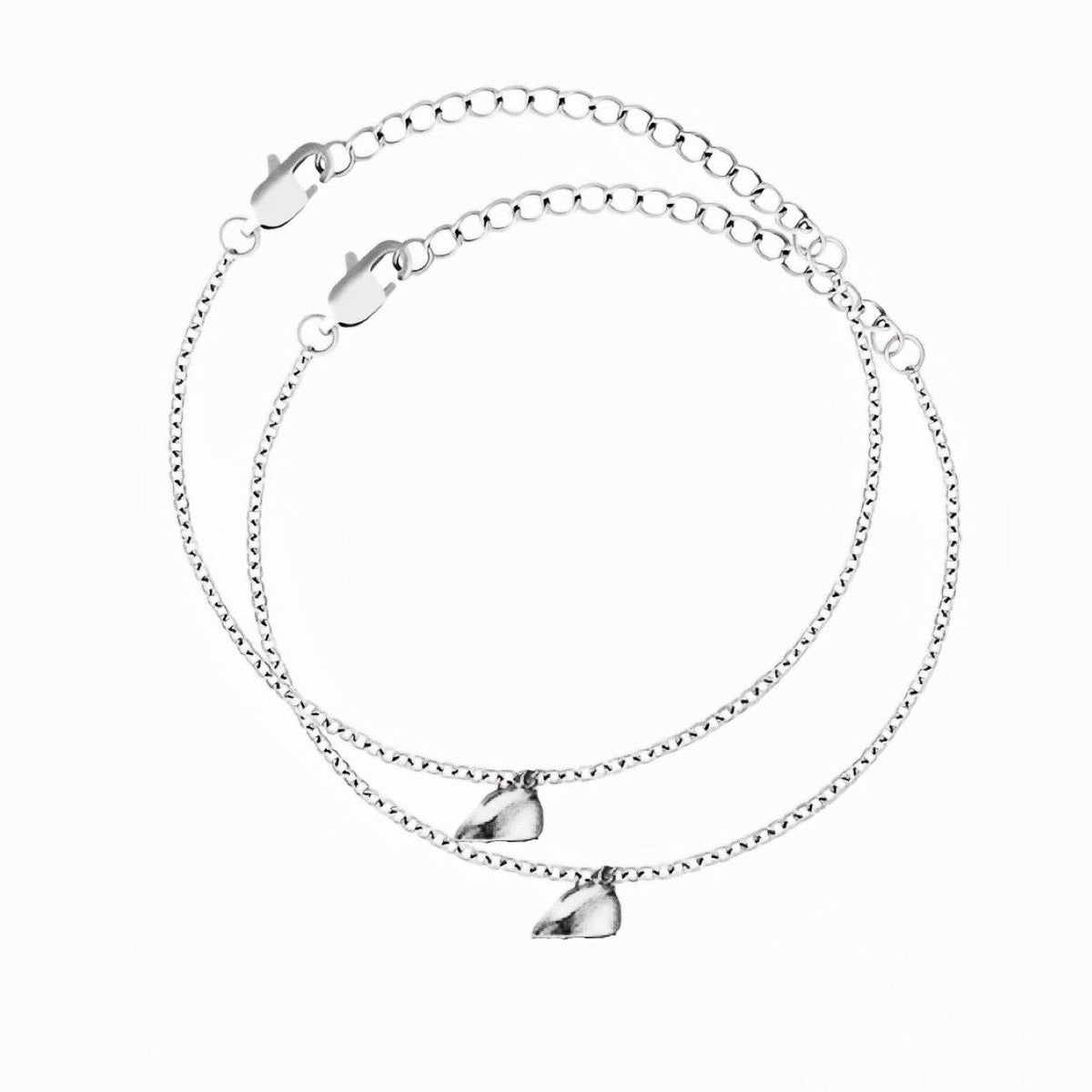 Women’s 2-piece Partner Bracelet Set with Magnetic Clasp and Extension Chain