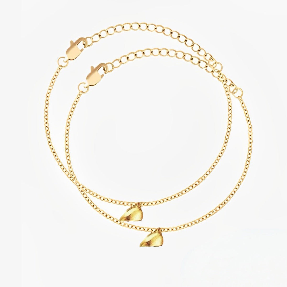 Women’s 2-piece Partner Bracelet Set with Magnetic Clasp and Extension Chain