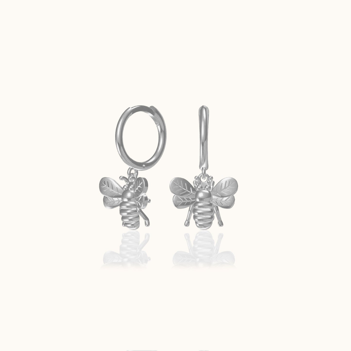 Bee - Dainty Bee Hoop Earrings
