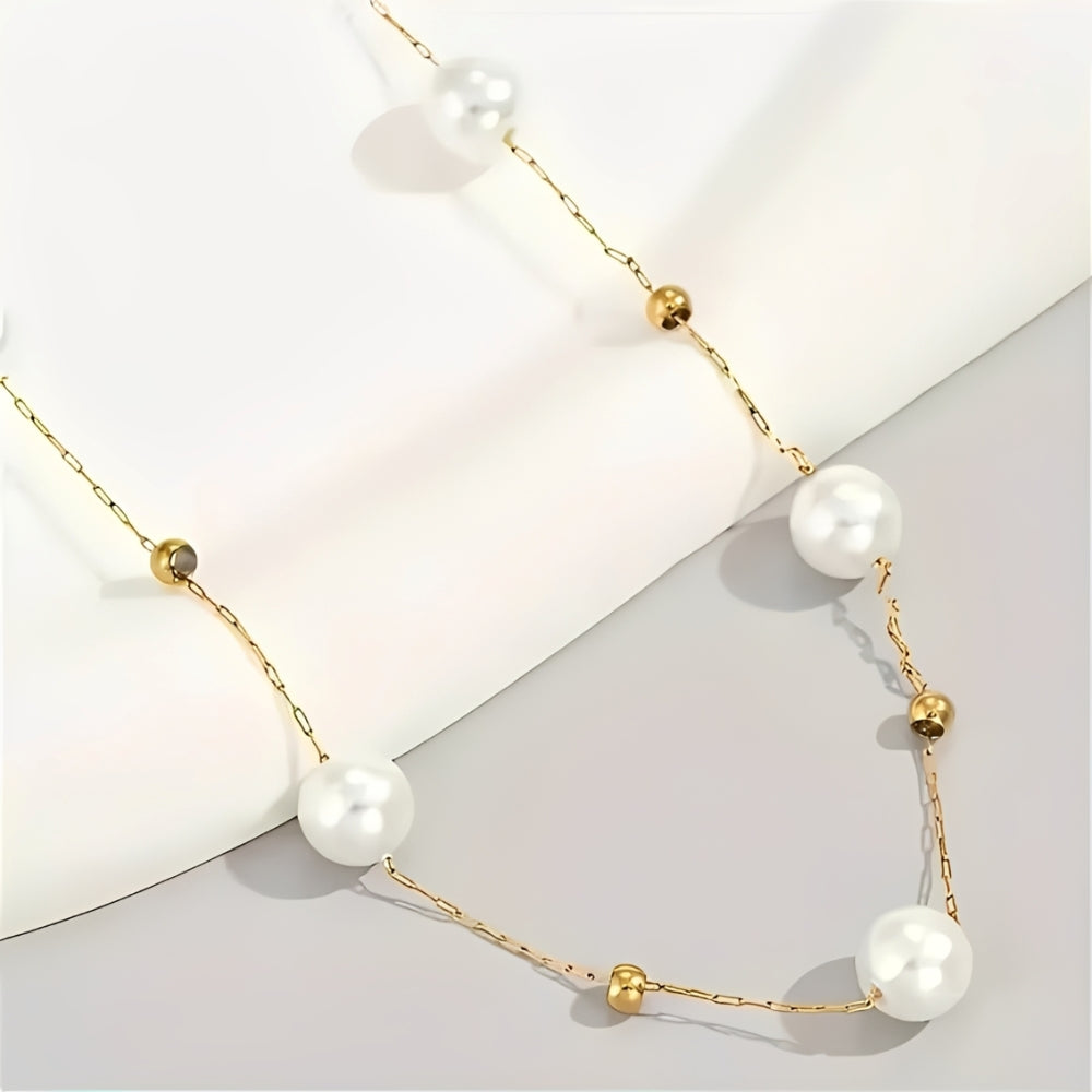 Women's Necklace in Satellite Design with Round Jewelry Elements