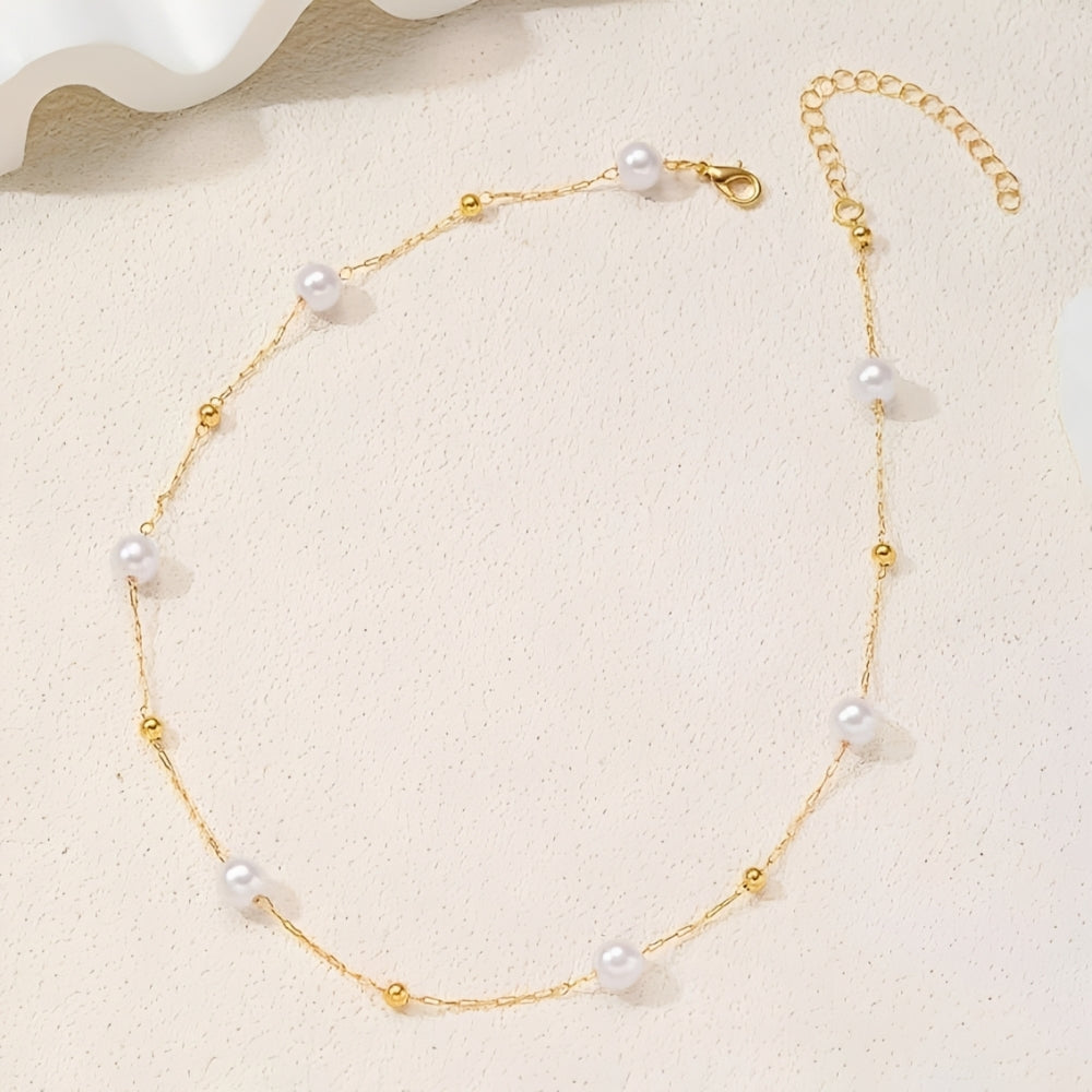 Women's Necklace in Satellite Design with Round Jewelry Elements