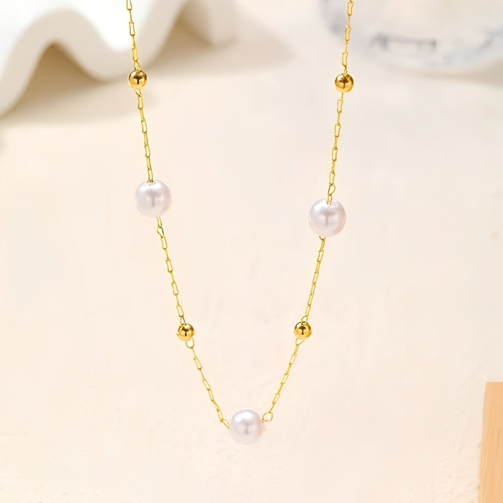 Women's Necklace in Satellite Design with Round Jewelry Elements