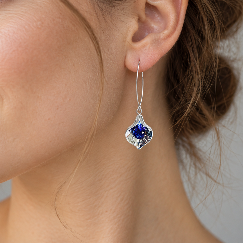 Women's Earrings with Decorative Stone Accents