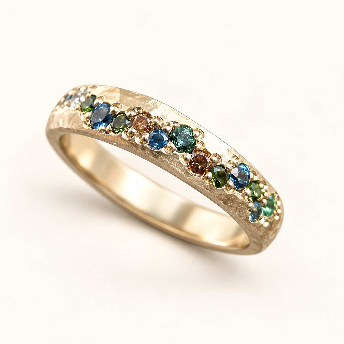 Women's Ring with Multiple Decorative Stone Accents