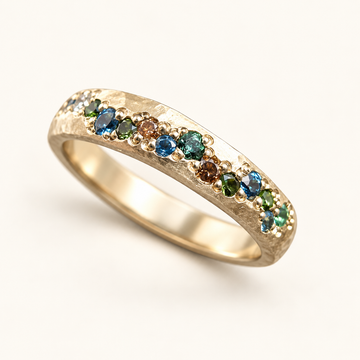 Women's Ring with Multiple Decorative Stone Accents