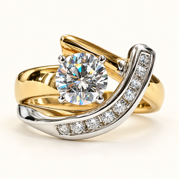 Women's Statement Ring with Marquise Center Stone and Floral Frame