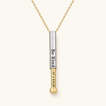 Women's Pendant Necklace with Engraved Be Kind Inscription
