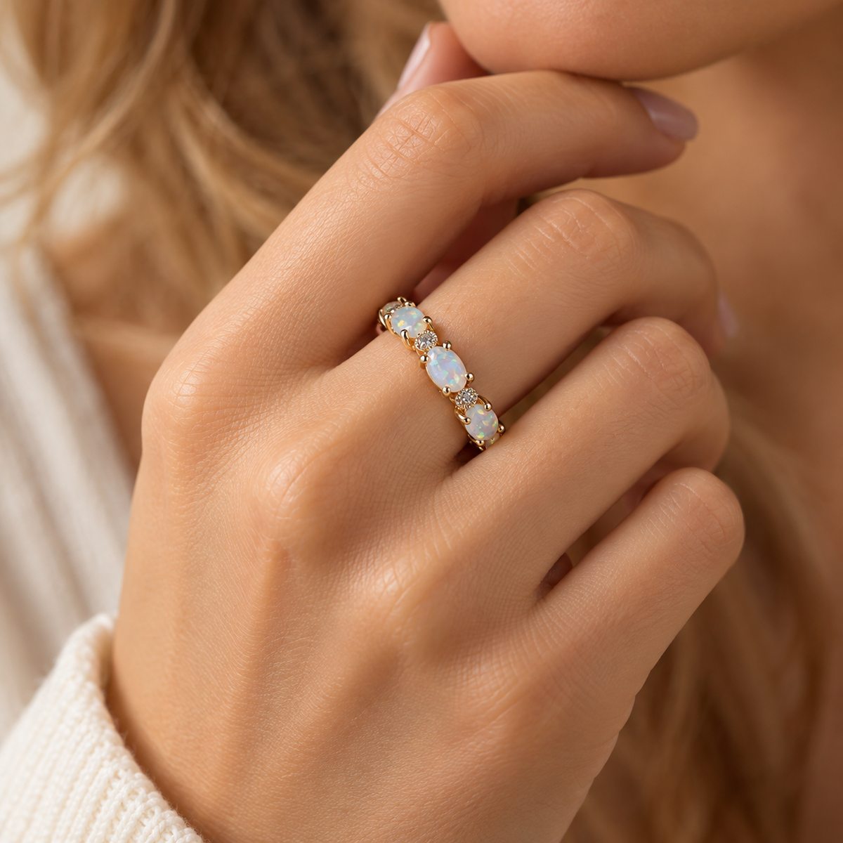 Women's Eternity Ring with Continuous Stone Setting