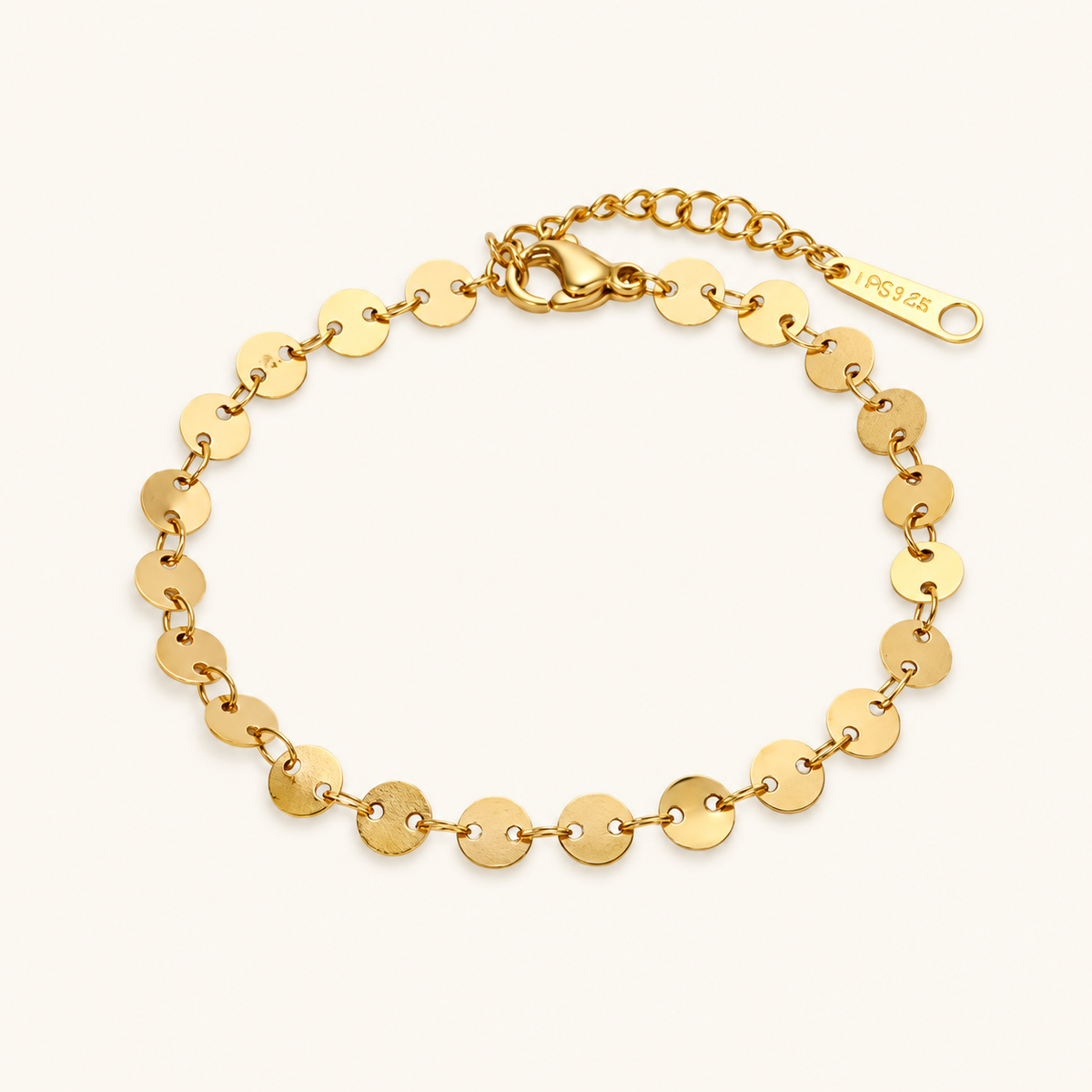 Women's Chain Bracelet with Round Link Design and Extension Chain